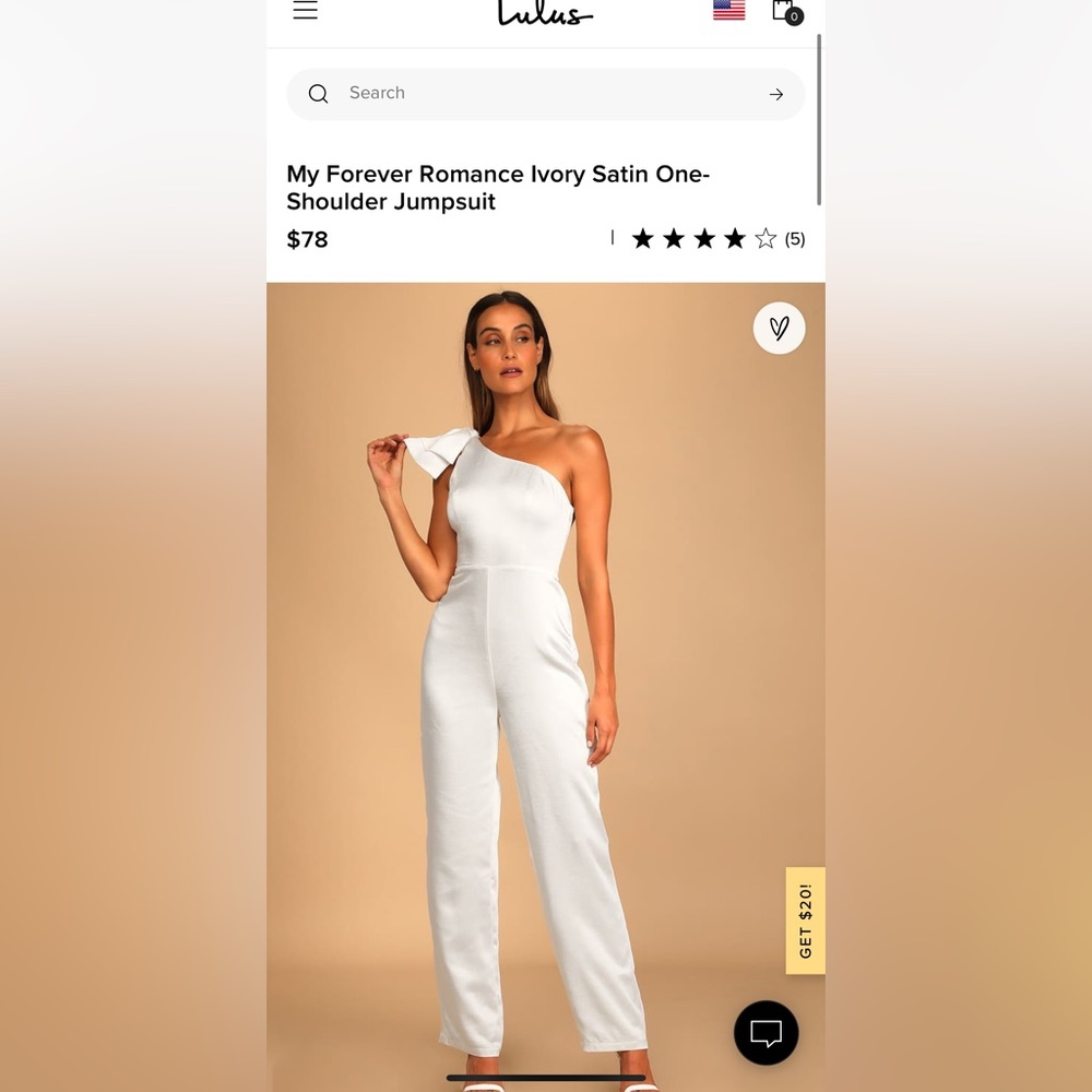 Lulus white jumpsuit! Perfect for wedding festivities!